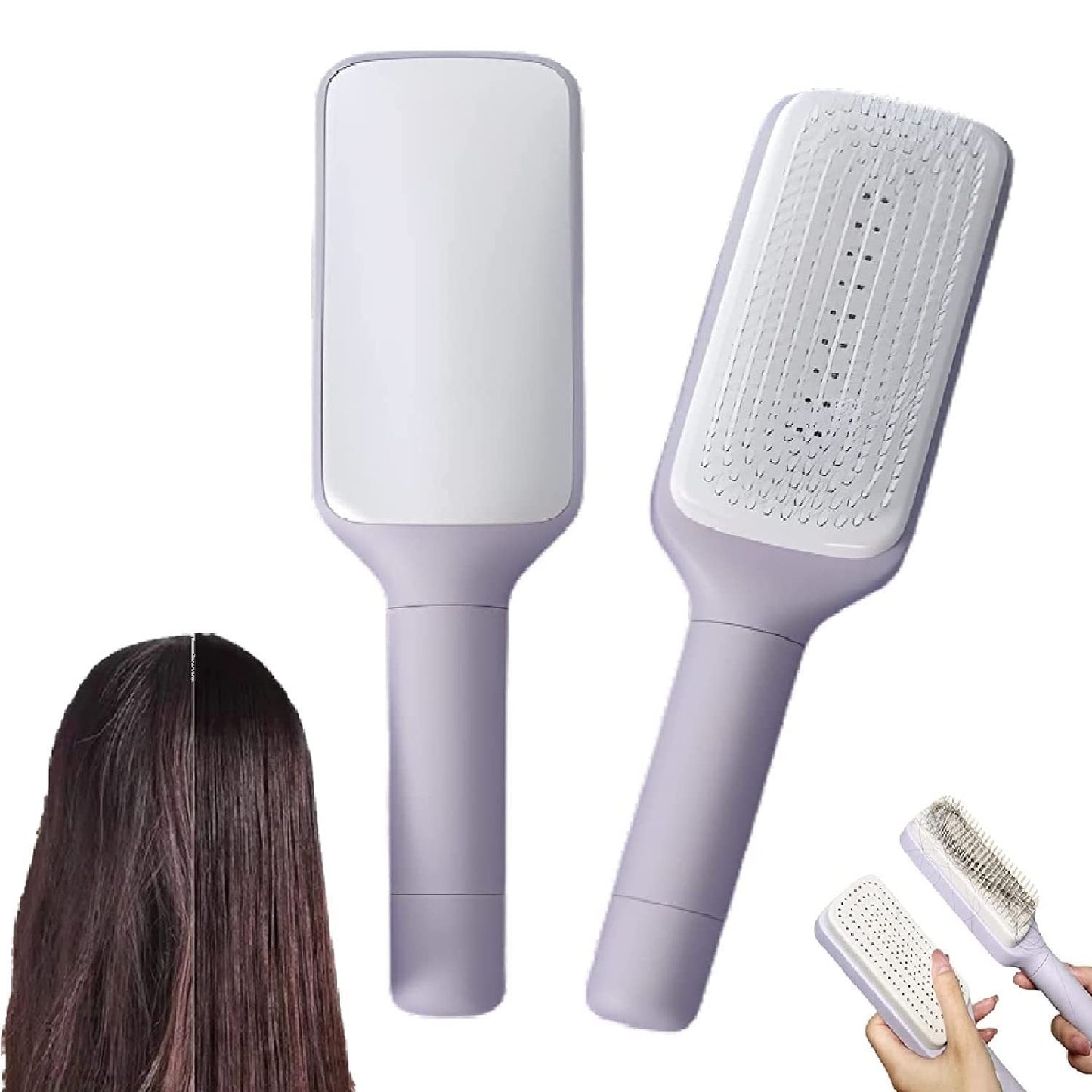 4 In 1 Self Cleaning Hair Brush New Self-Cleaning Anti-Static Massage
