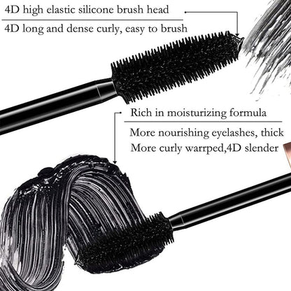 1/2 Pack Black 4D Silk Fiber Eyelash Mascara Extension Makeup
