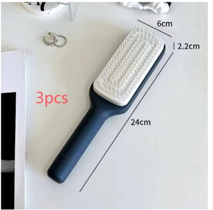 4 In 1 Self Cleaning Hair Brush New Self-Cleaning Anti-Static Massage
