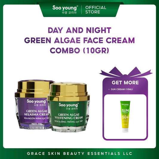 Soo Young Day & Night Green Algae Face Cream Combo 8